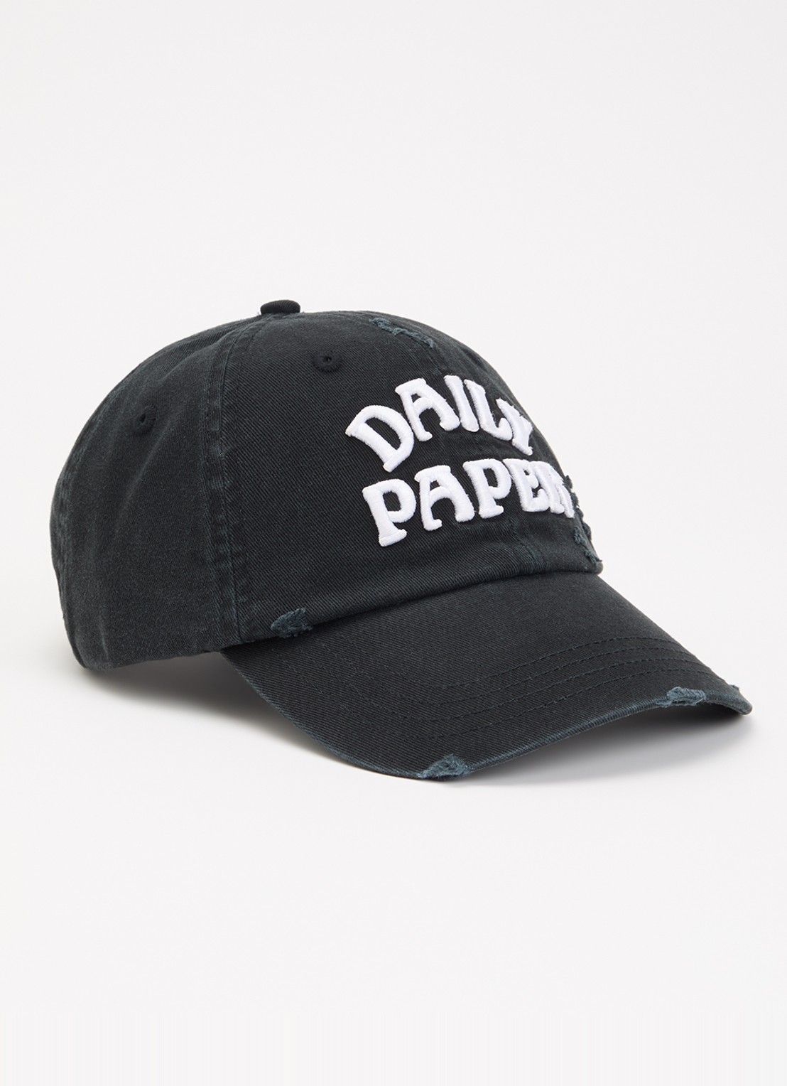 Daily Paper Stack Arch pet met logoborduring - voorkant zwart