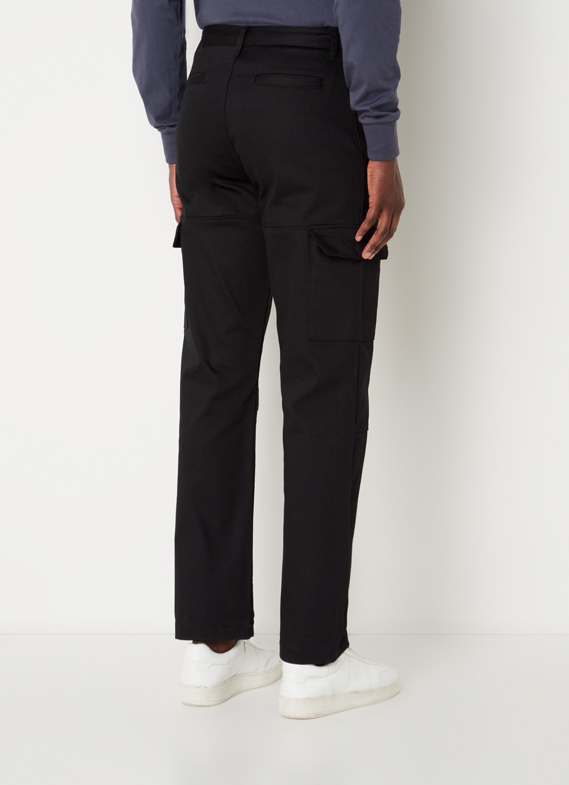 Daily Paper Straight fit cargobroek met logo - achterkant 5 zwart