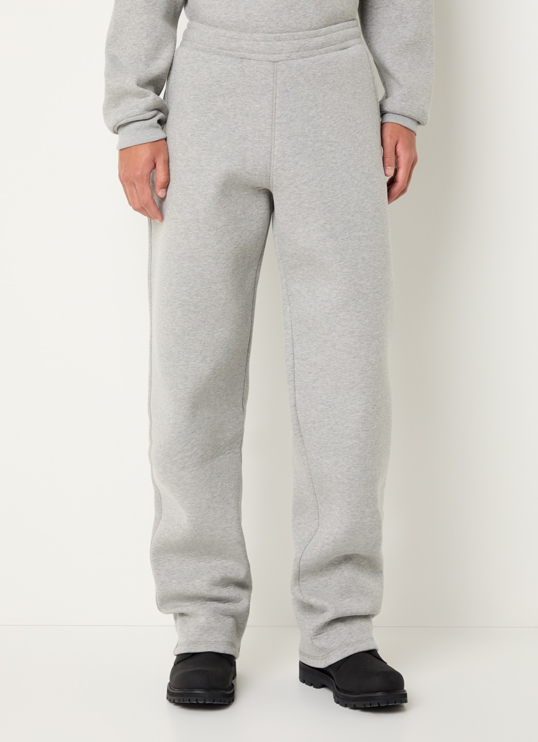 Daily Paper Straight fit joggingbroek met steekzakken - detail 4 grijsmele