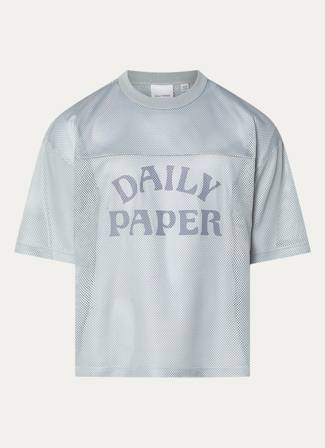 Daily Paper T-shirt van mesh met logoprint - voorkant 2 olijfgroen