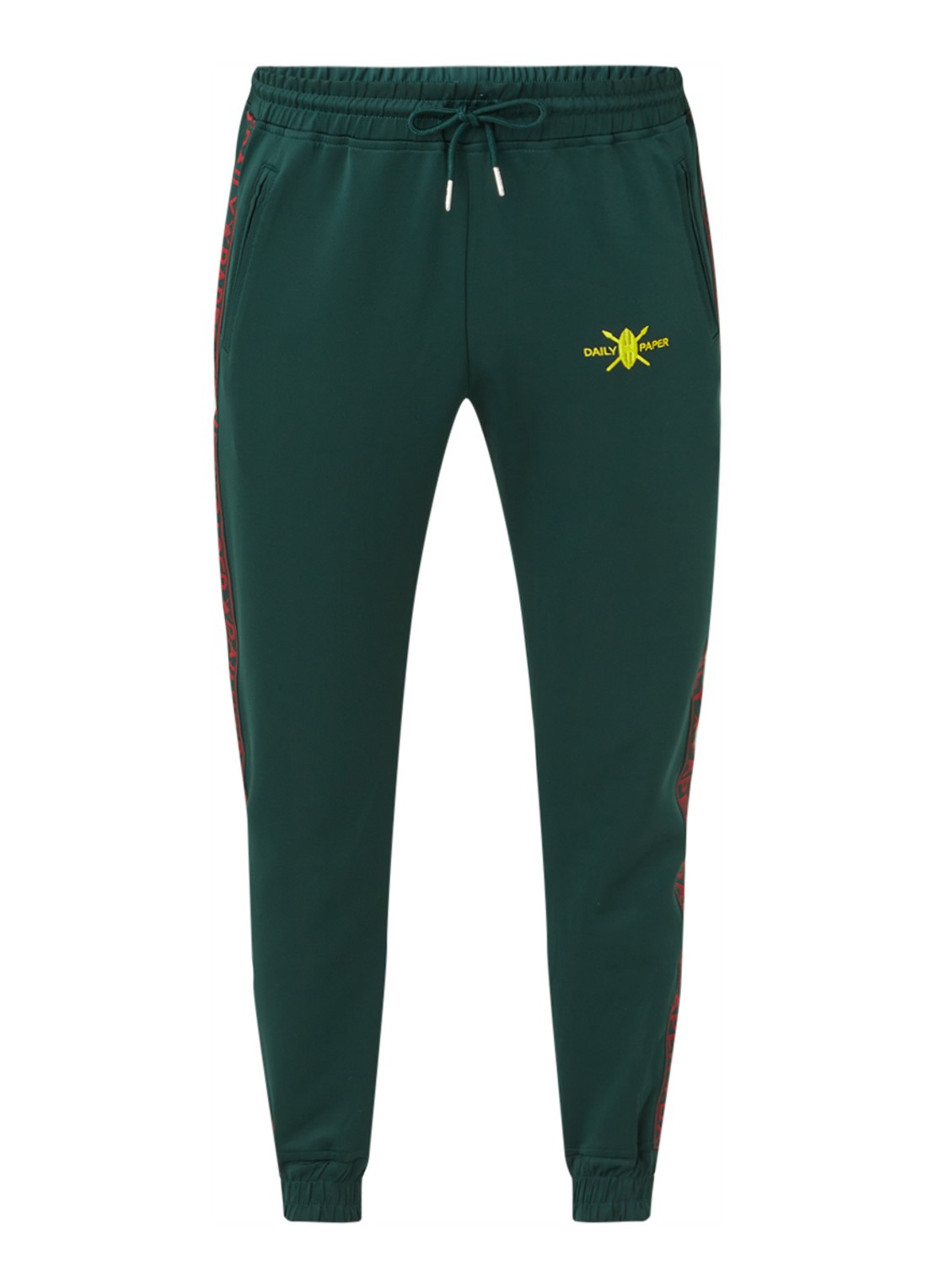 Daily Paper Tapered fit joggingbroek met logoband - voorkant groen