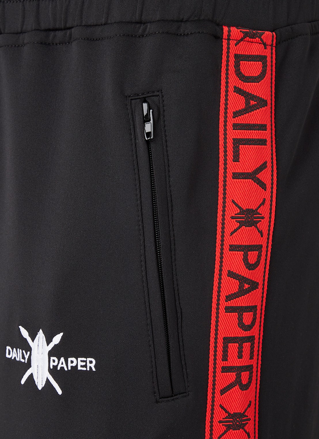 Daily Paper Tapered fit joggingbroek met logoband - detail 2 diepzwart