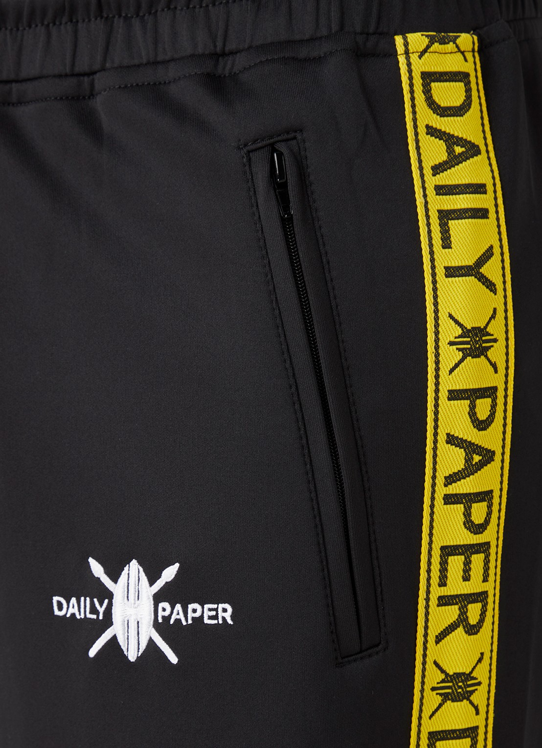 Daily Paper Tapered fit joggingbroek met logoband - detail 3 geel