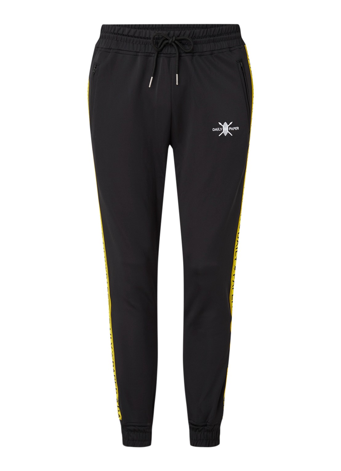 Daily Paper Tapered fit joggingbroek met logoband - voorkant 2 geel