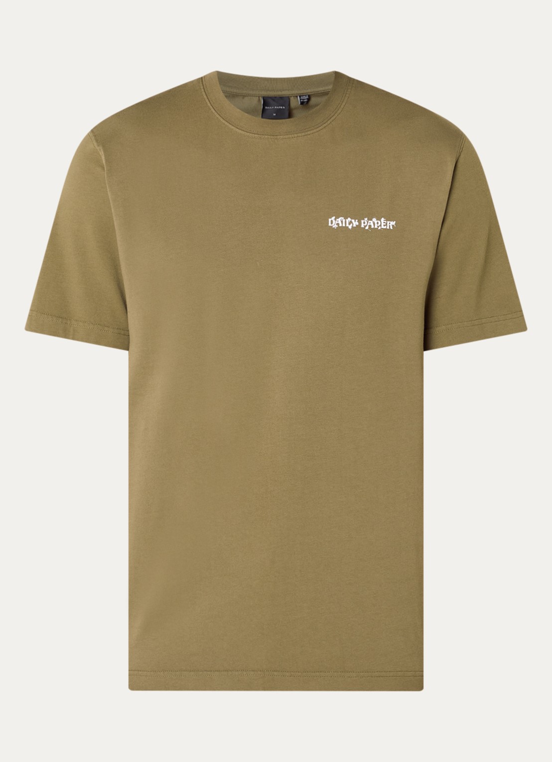 Daily Paper Wish Plant T-shirt met logo- en backprint - voorkant 3 mosgroen