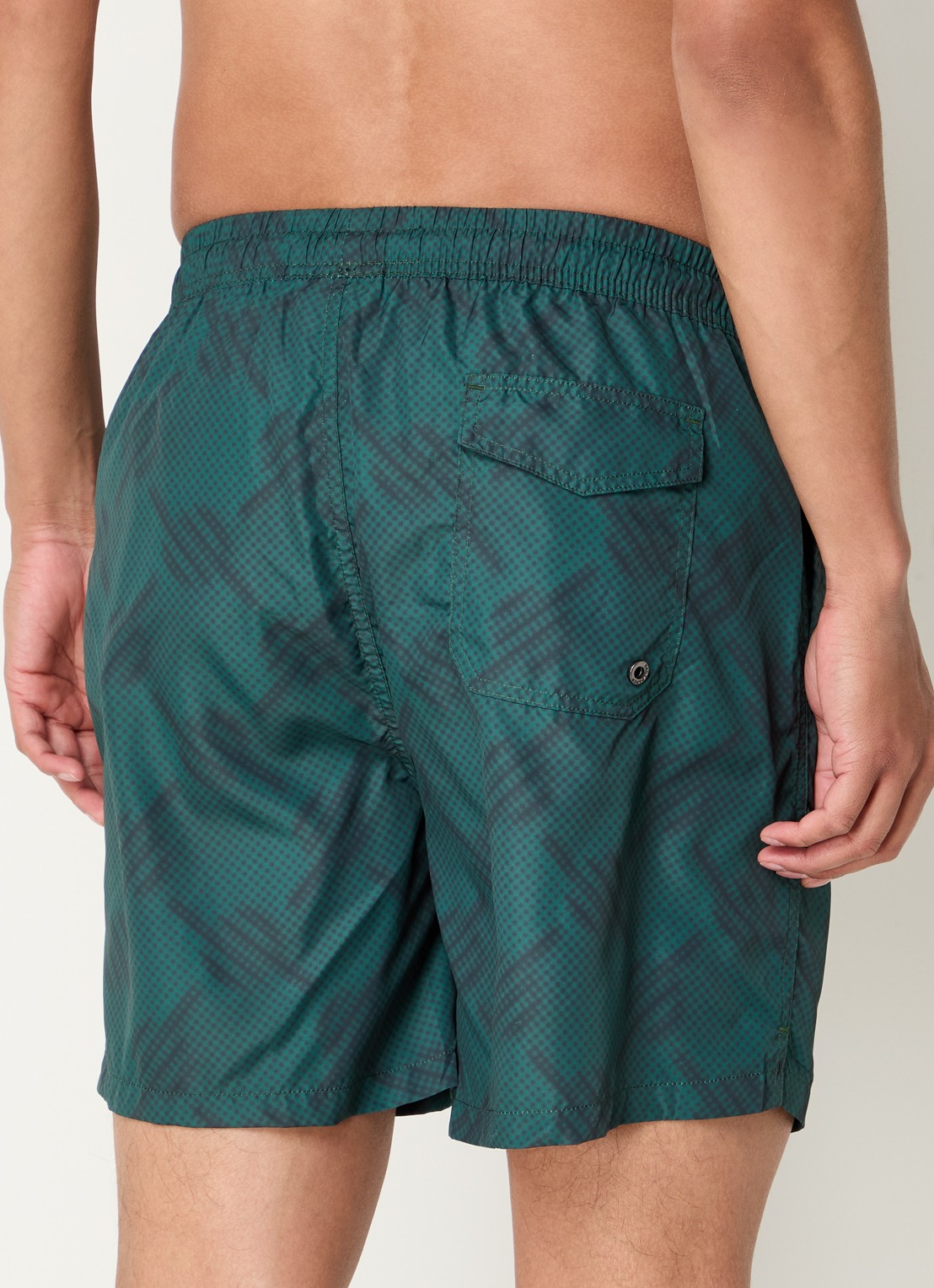 Daily Paper Zwemshorts met logo en steekzakken - achterkant 3 groen