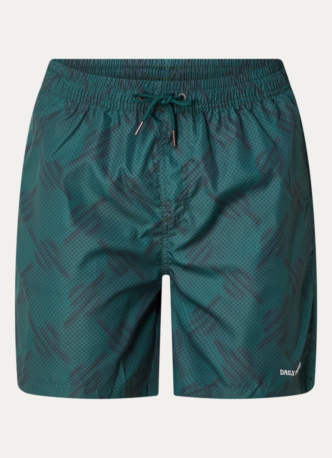 Daily Paper Zwemshorts met logo en steekzakken - voorkant groen