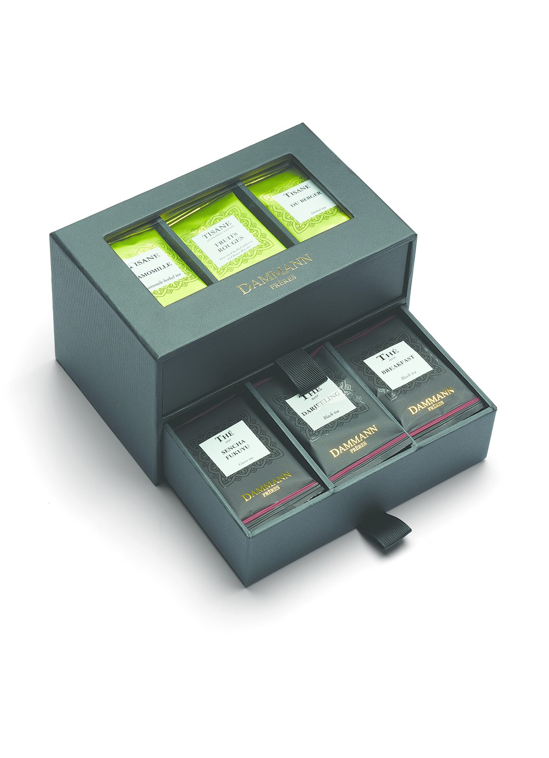 DAMMANN Frères AUTHENTIQUE theezakjes in geschenkdoos 42 stuks - voorkant undefined