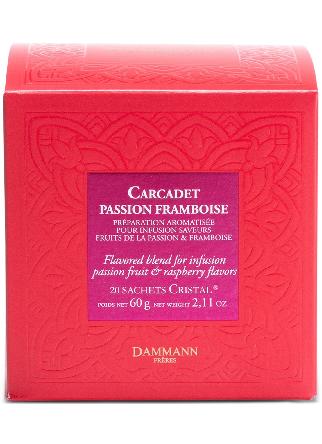 DAMMANN Frères Carcadet Passion Framboise theezakjes 20 stuks - voorkant 2 undefined