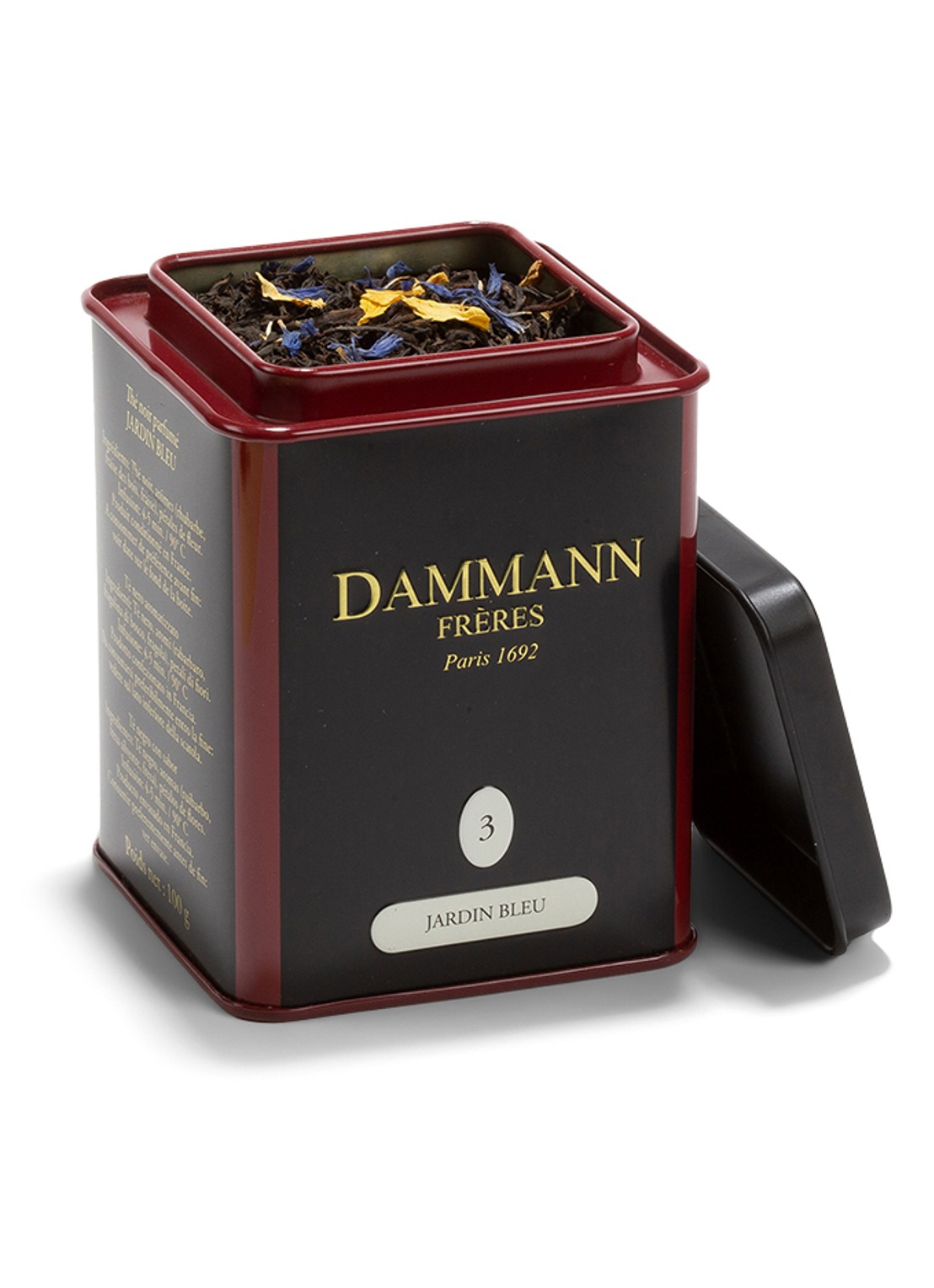 DAMMANN Frères Jardin Blue losse thee 100 gram - voorkant 2 undefined