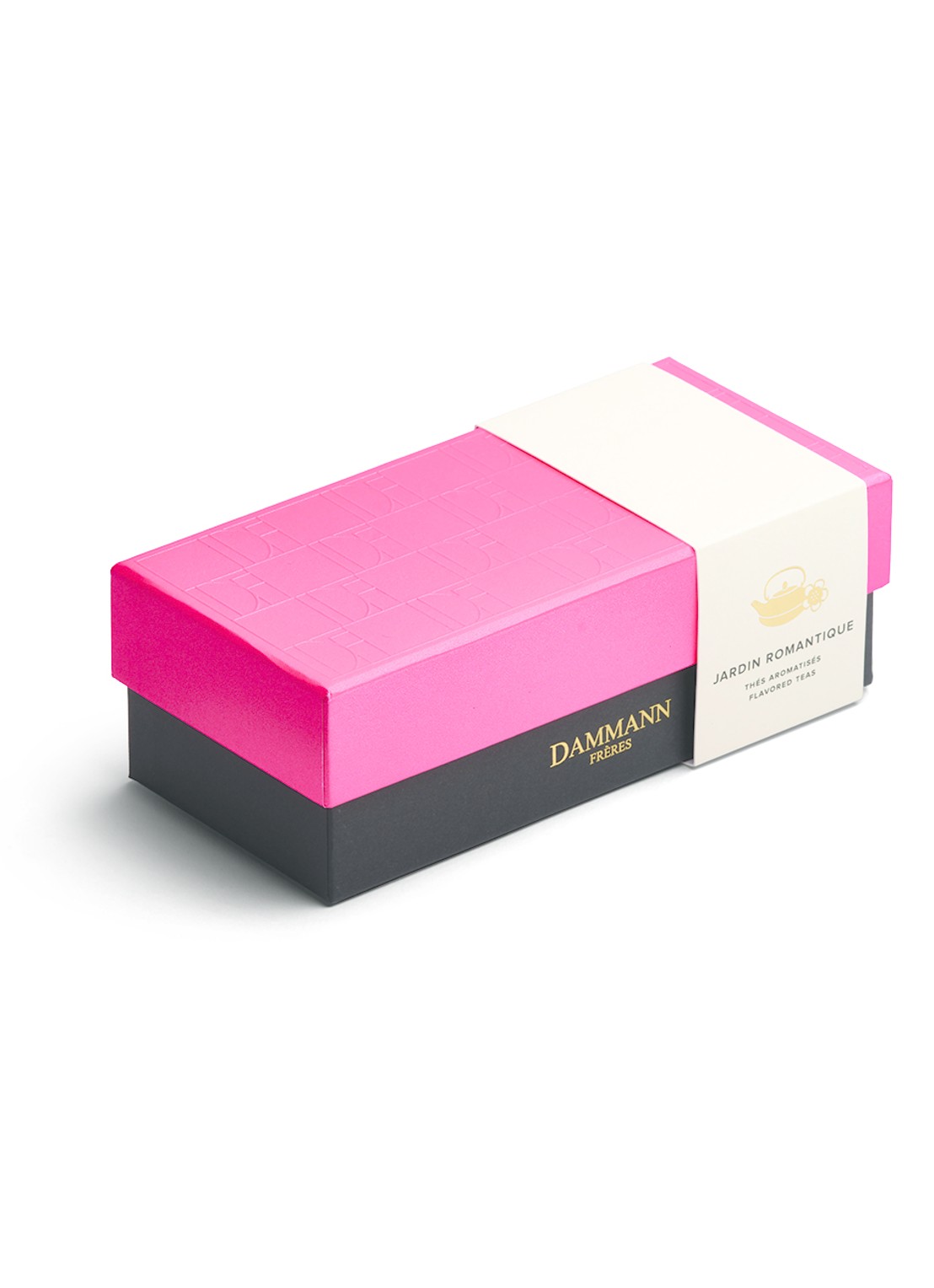 DAMMANN Frères Jardin Romantique losse thee set in geschenkdoos 2 x 30 gram met thee-ei - voorkant undefined