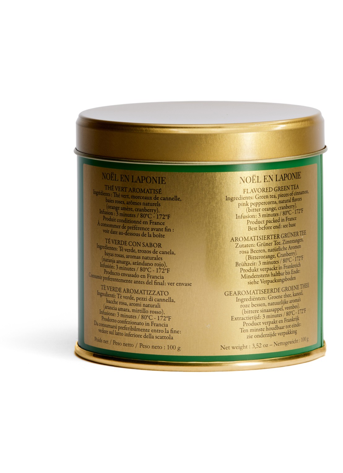 DAMMANN Frères Losse kerstthee 100 gram - achterkant undefined