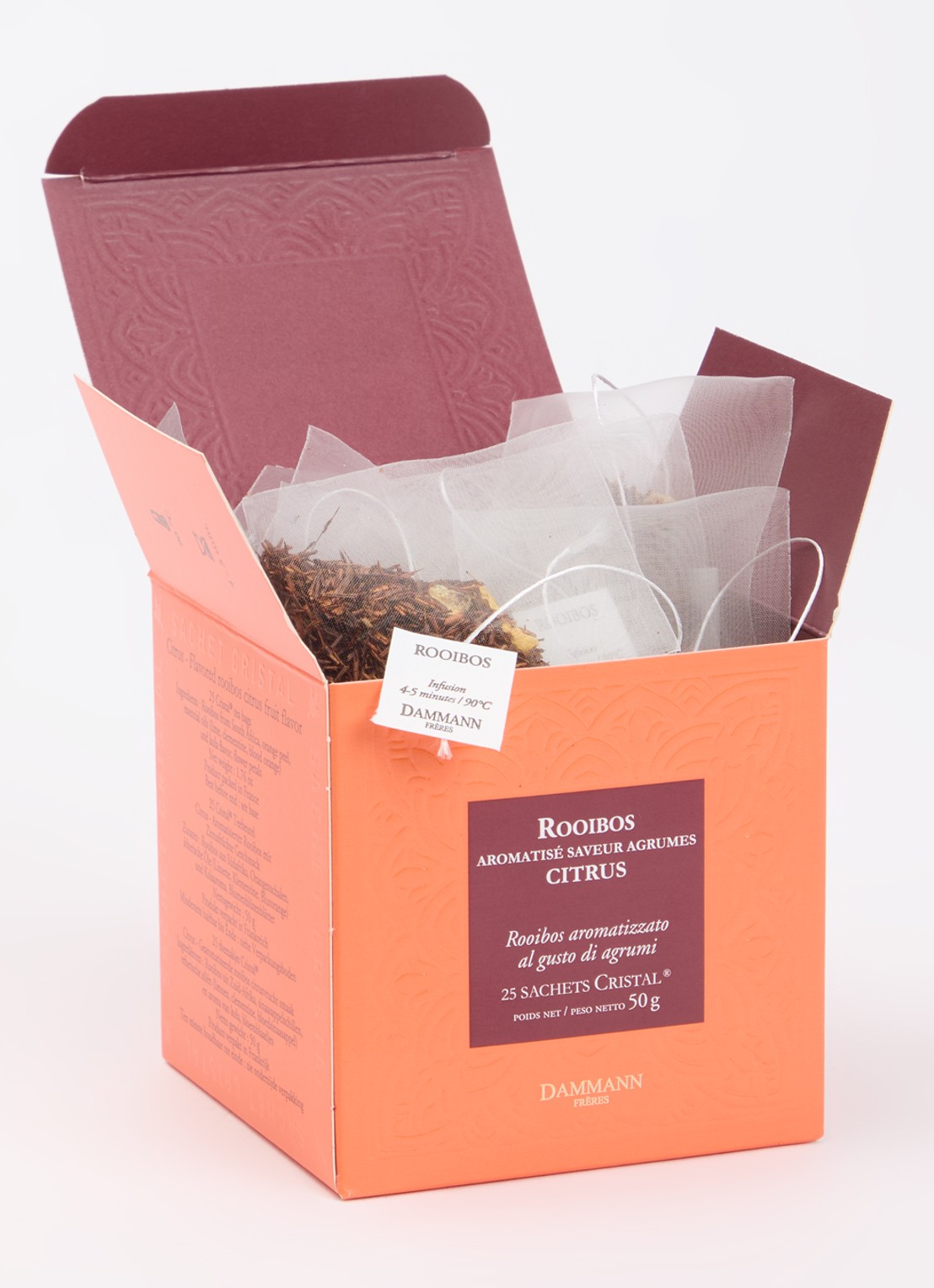 DAMMANN Frères Rooibos Citrus theezakjes 25 stuks - voorkant 2 undefined