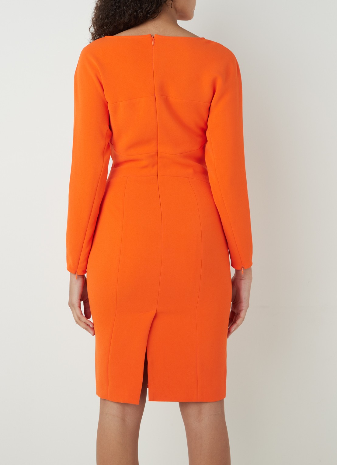 Damsel in a Dress Valo mini jurk met vleermuismouw - achterkant 4 orange