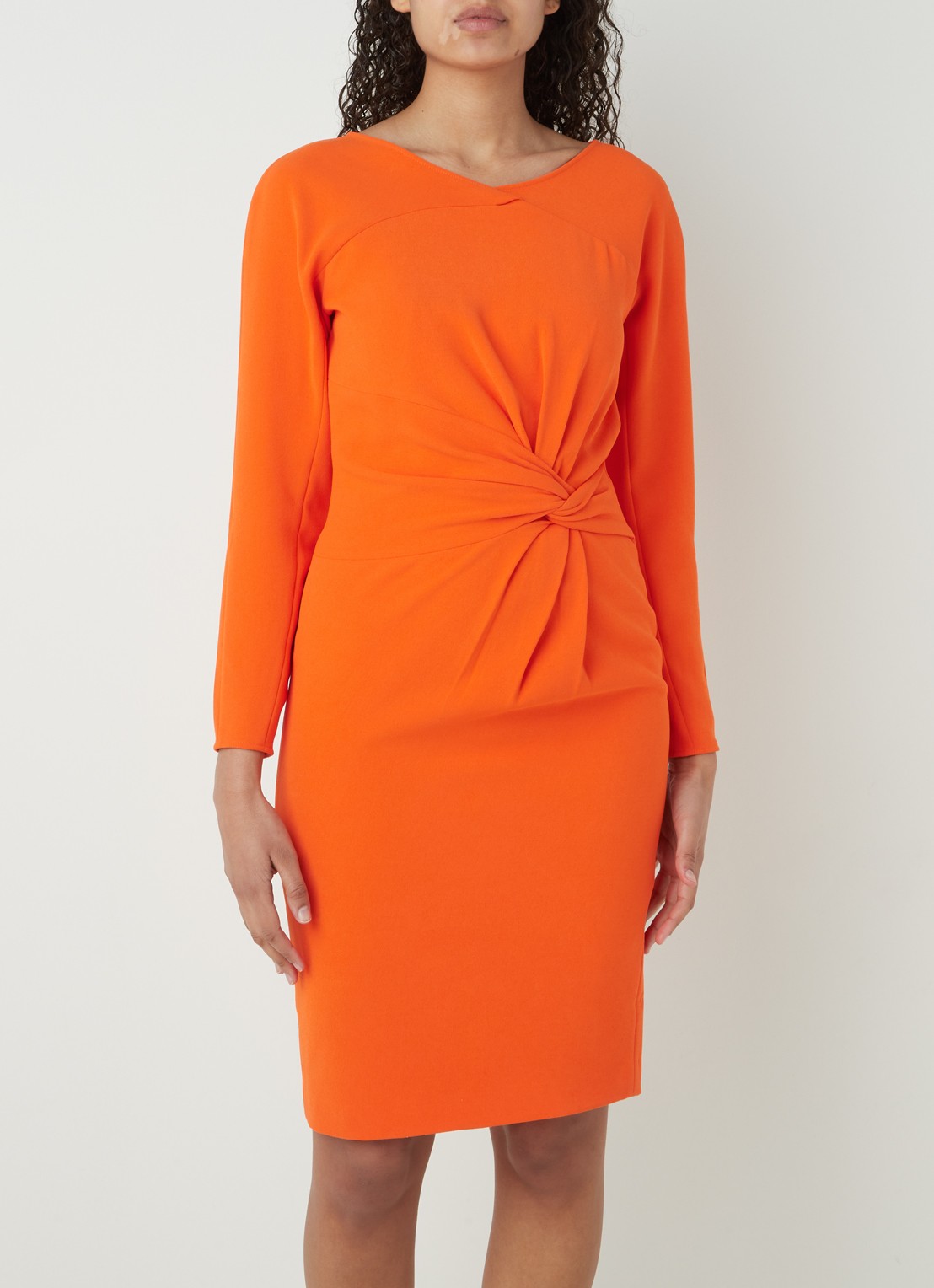 Damsel in a Dress Valo mini jurk met vleermuismouw - detail 3 orange