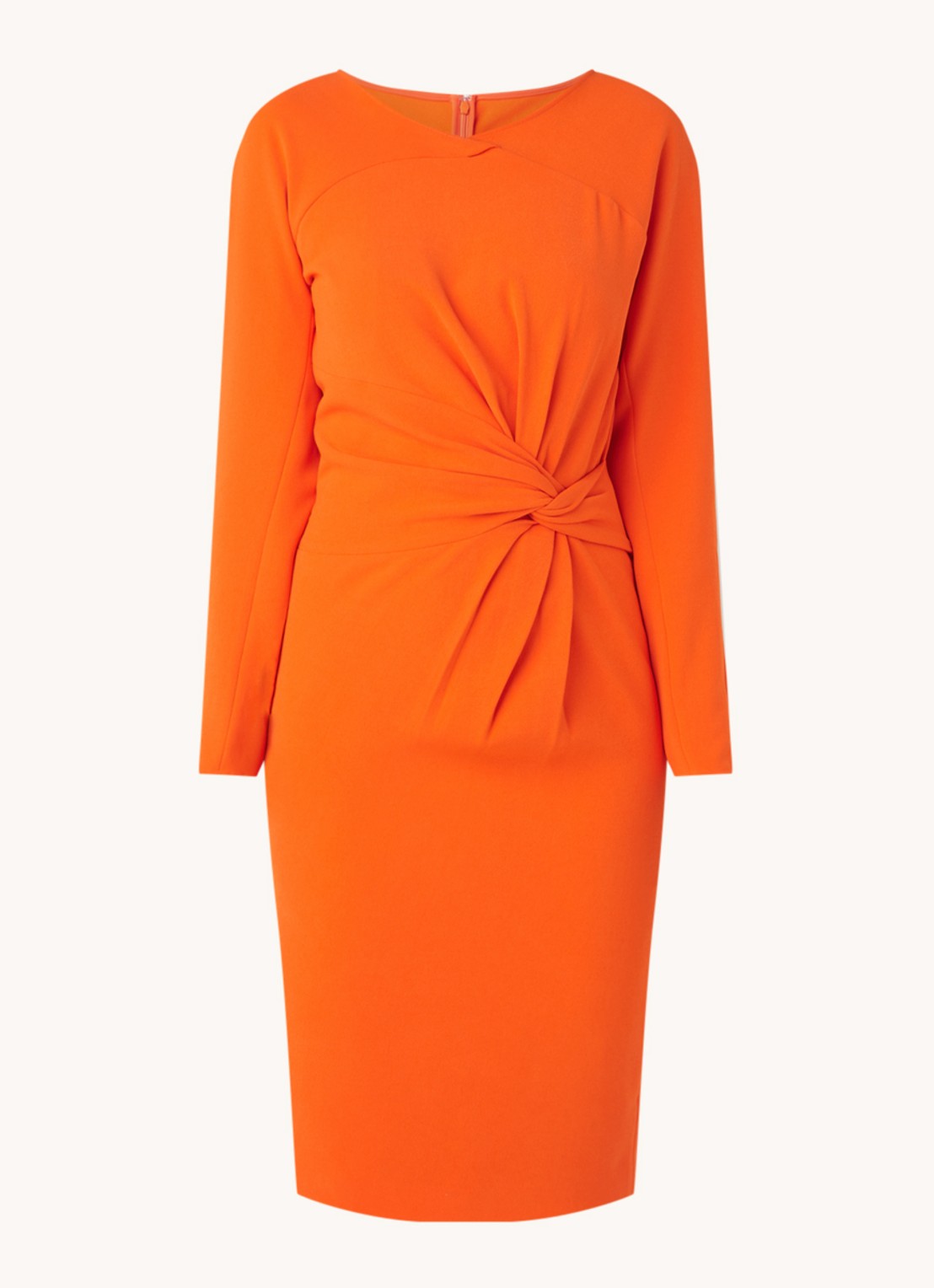 Damsel in a Dress Valo mini jurk met vleermuismouw - voorkant orange
