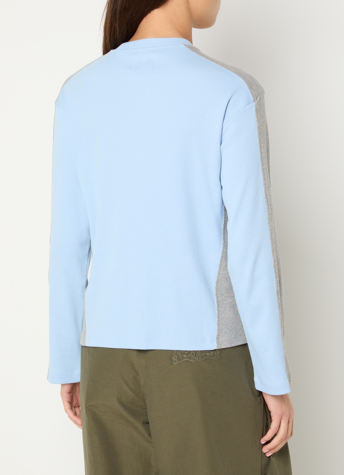 Damson Madder Romey longsleeve met ribstructuur - achterkant 4 blauw