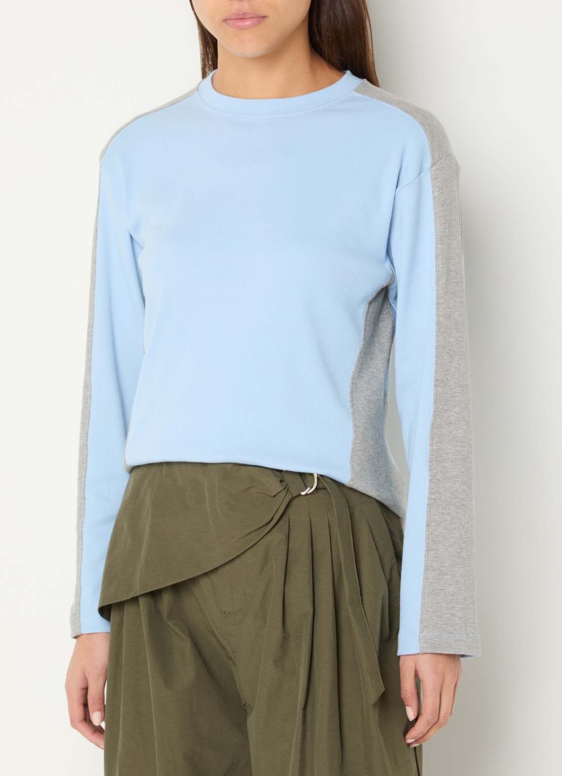 Damson Madder Romey longsleeve met ribstructuur - detail 3 blauw