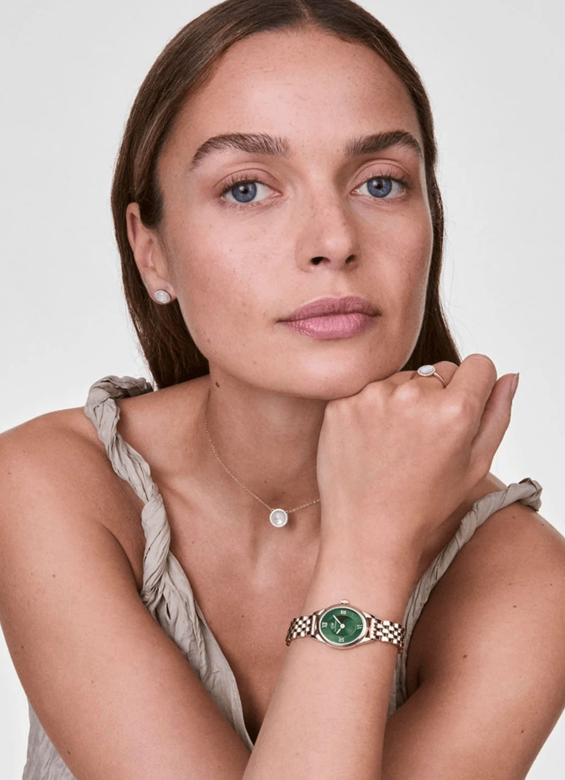 Daniel Wellington Ophelia Mini horloge DW00100804 - voorkant 6 goud