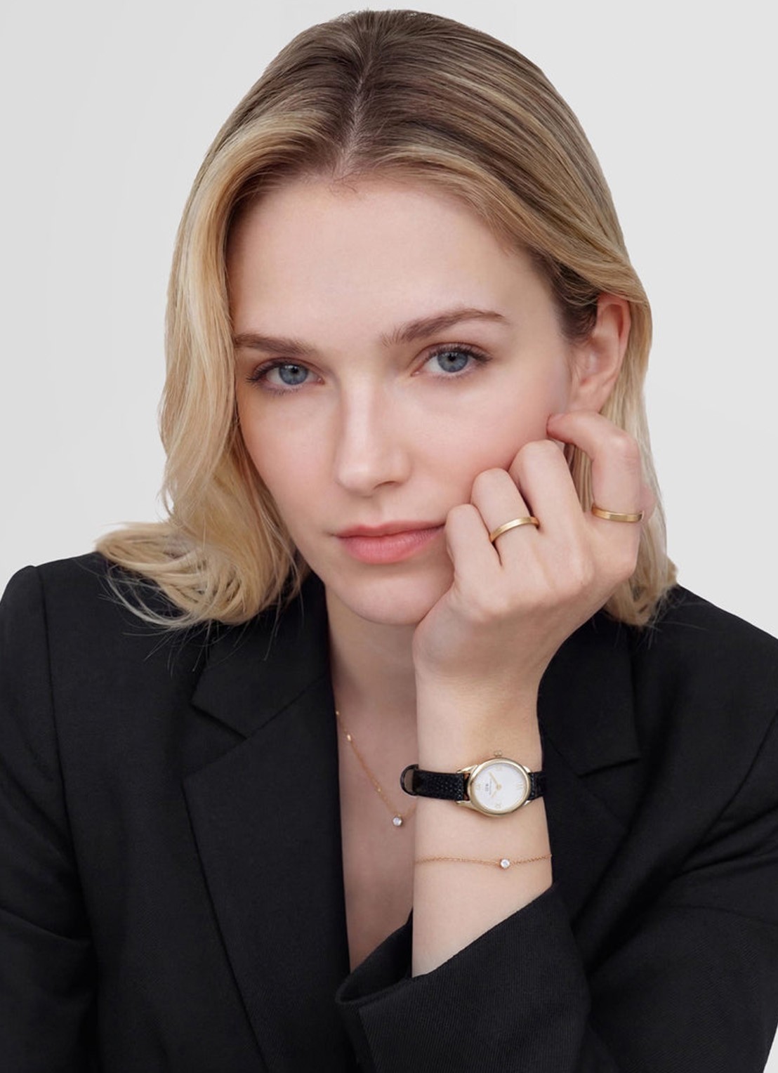 Daniel Wellington Ophelia mini horloge DW00100890 - voorkant 6 goud