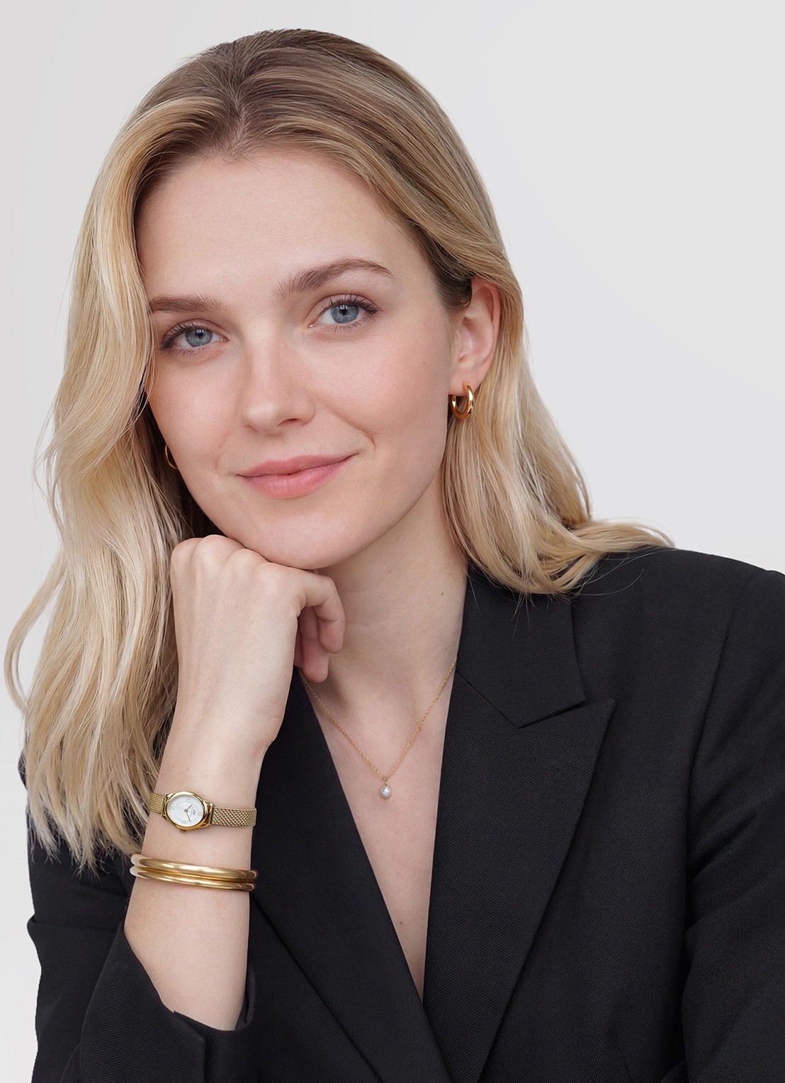 Daniel Wellington Ophelia mini horloge DW00100939 - voorkant 6 goud