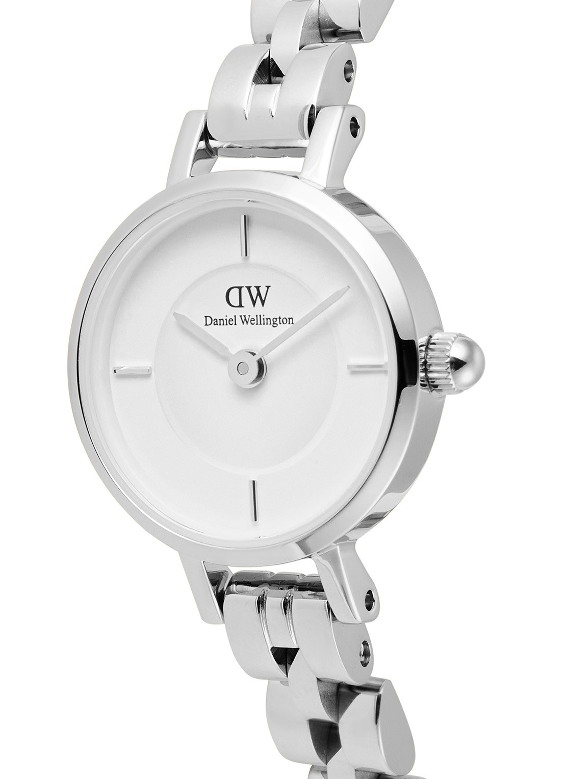 Daniel Wellington Petite Mini Arch-3 Link horloge DW00100853 - detail zilver