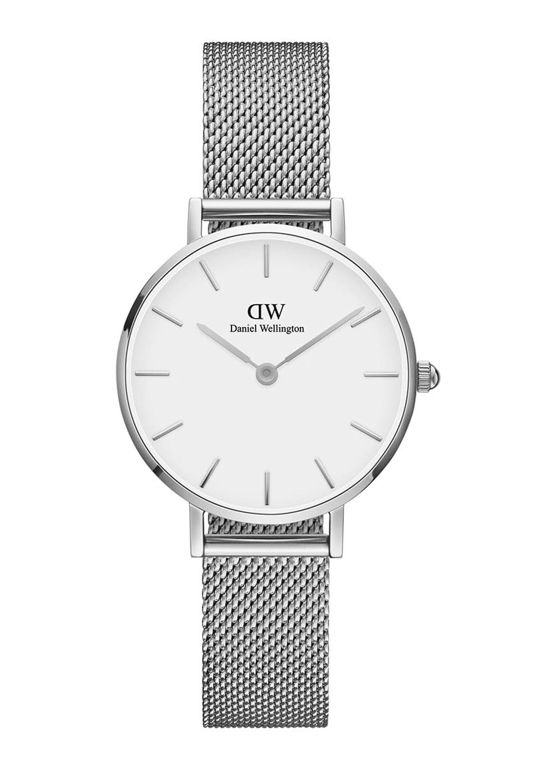 Daniel Wellington Petite Sterling horloge DW00100220 - voorkant zilver