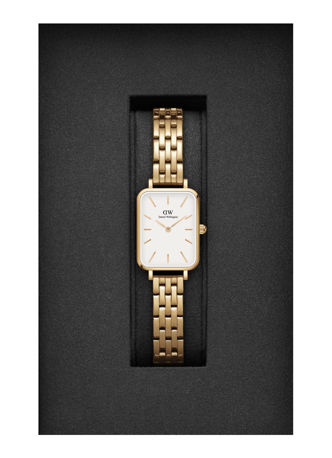 Daniel Wellington Quadro Link horloge DW00100622 - detail 3 goud