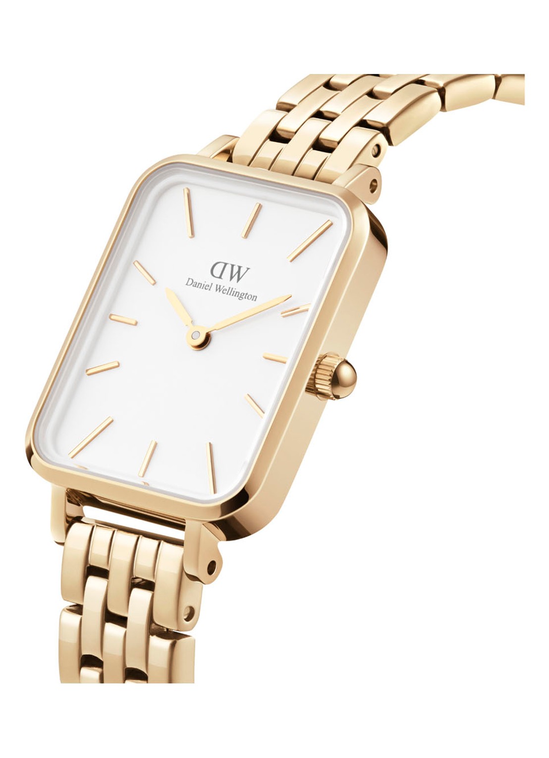 Daniel Wellington Quadro Link horloge DW00100622 - voorkant 2 goud