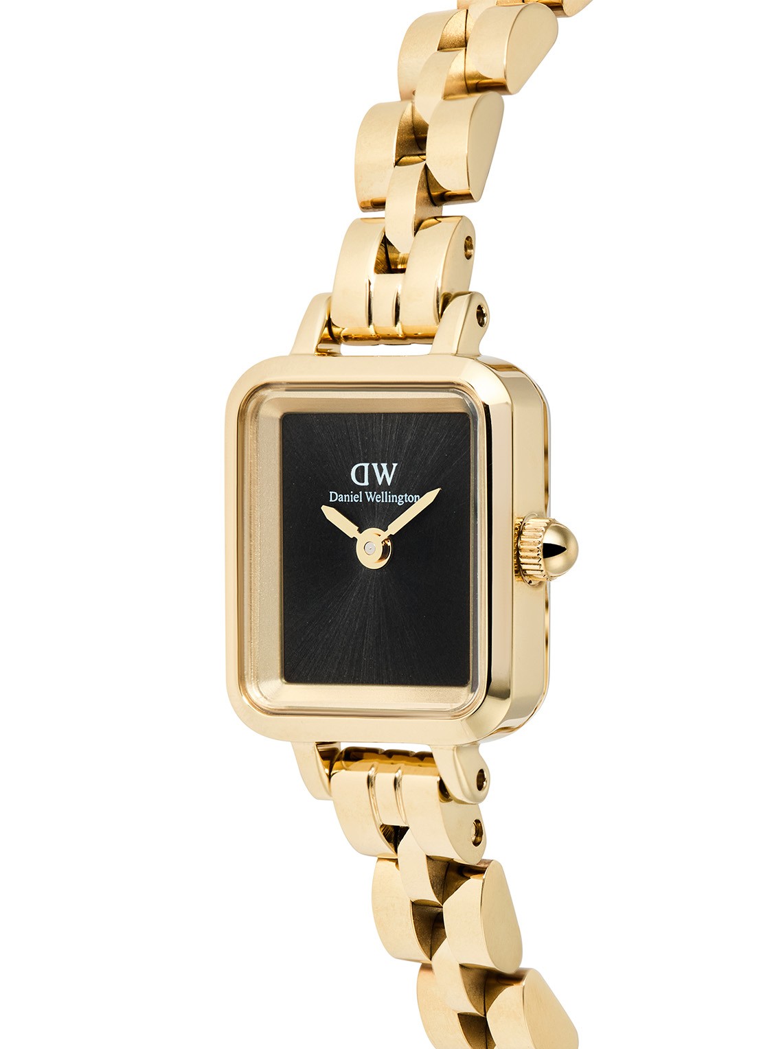 Daniel Wellington Quadro Mini Arch 3-Link horloge DW00100851 - detail goud
