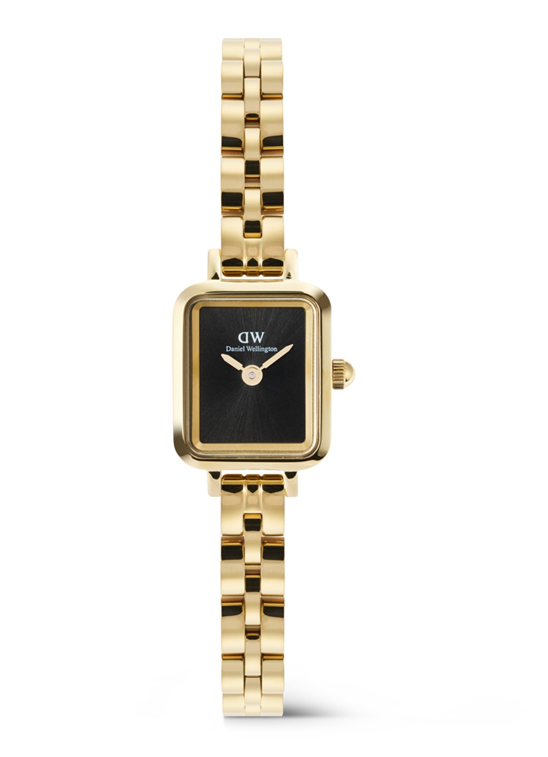 Daniel Wellington Quadro Mini Arch 3-Link horloge DW00100851 - voorkant 4 goud
