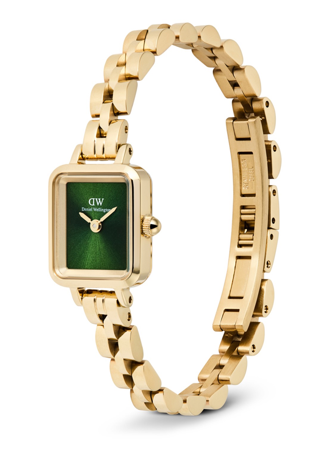 Daniel Wellington Quadro Mini Arch 3-Link horloge DW00100852 - detail 4 goud