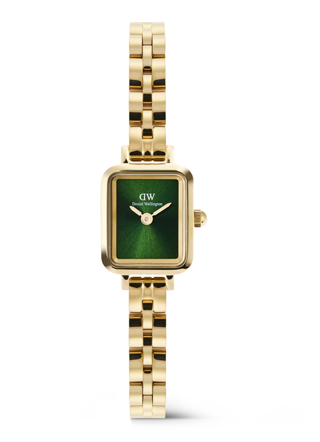 Daniel Wellington Quadro Mini Arch 3-Link horloge DW00100852 - voorkant goud