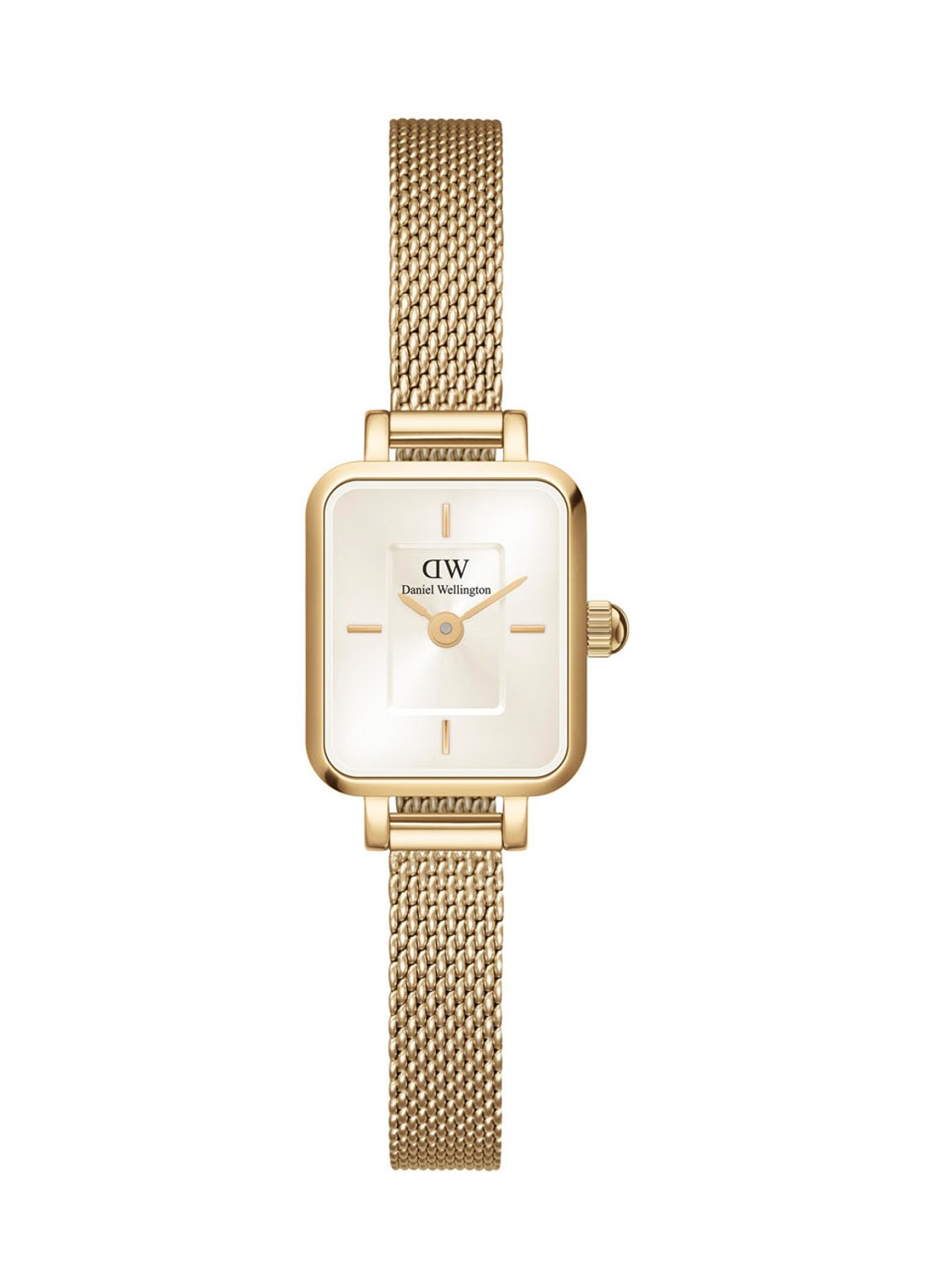 Daniel Wellington Quadro Mini Evergold horloge DW00100656 - voorkant goud