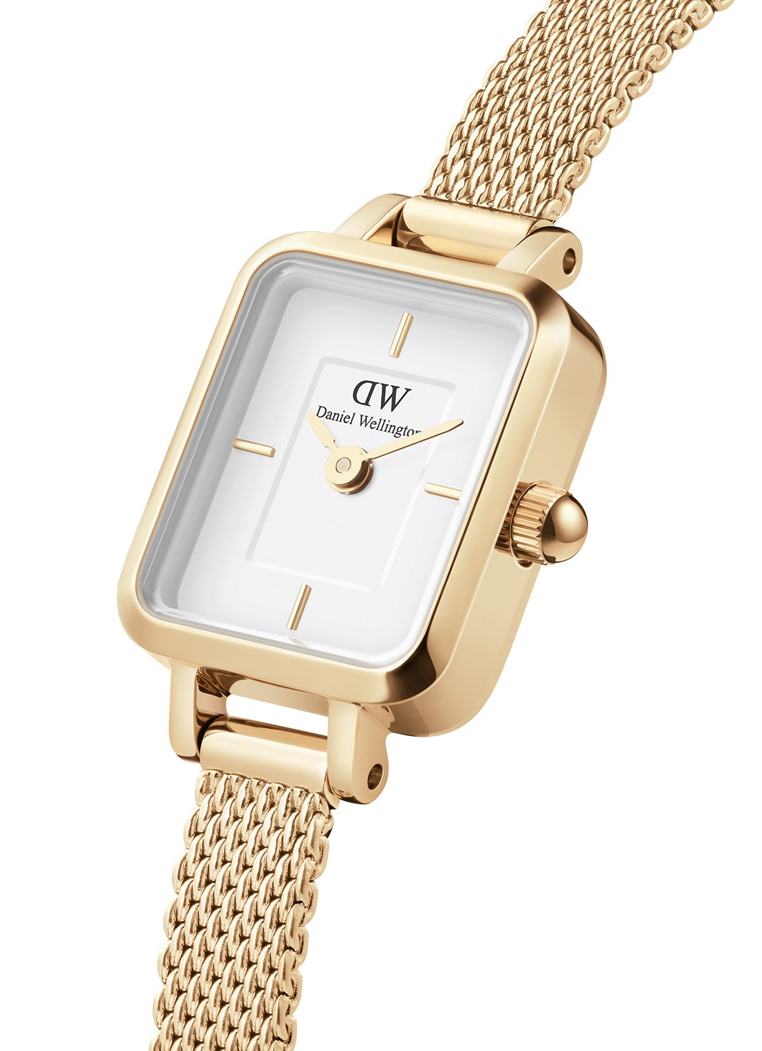 Daniel Wellington Quadro Mini horloge DW00100725 - detail goud