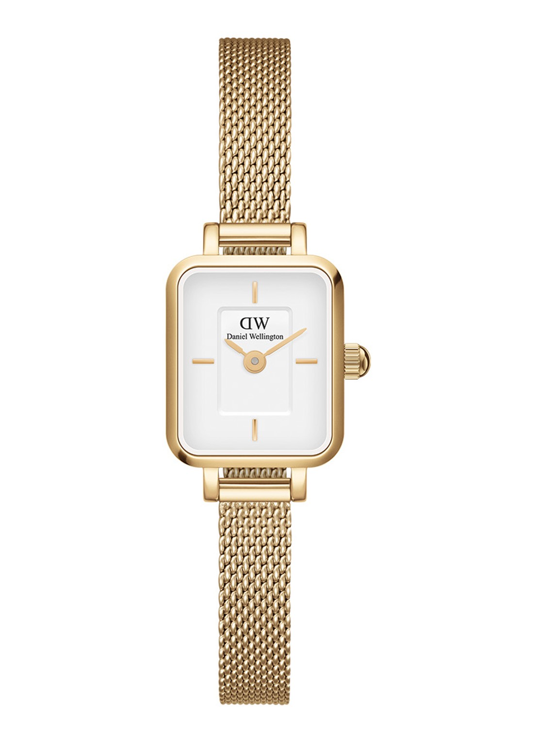 Daniel Wellington Quadro Mini horloge DW00100725 - voorkant 3 goud