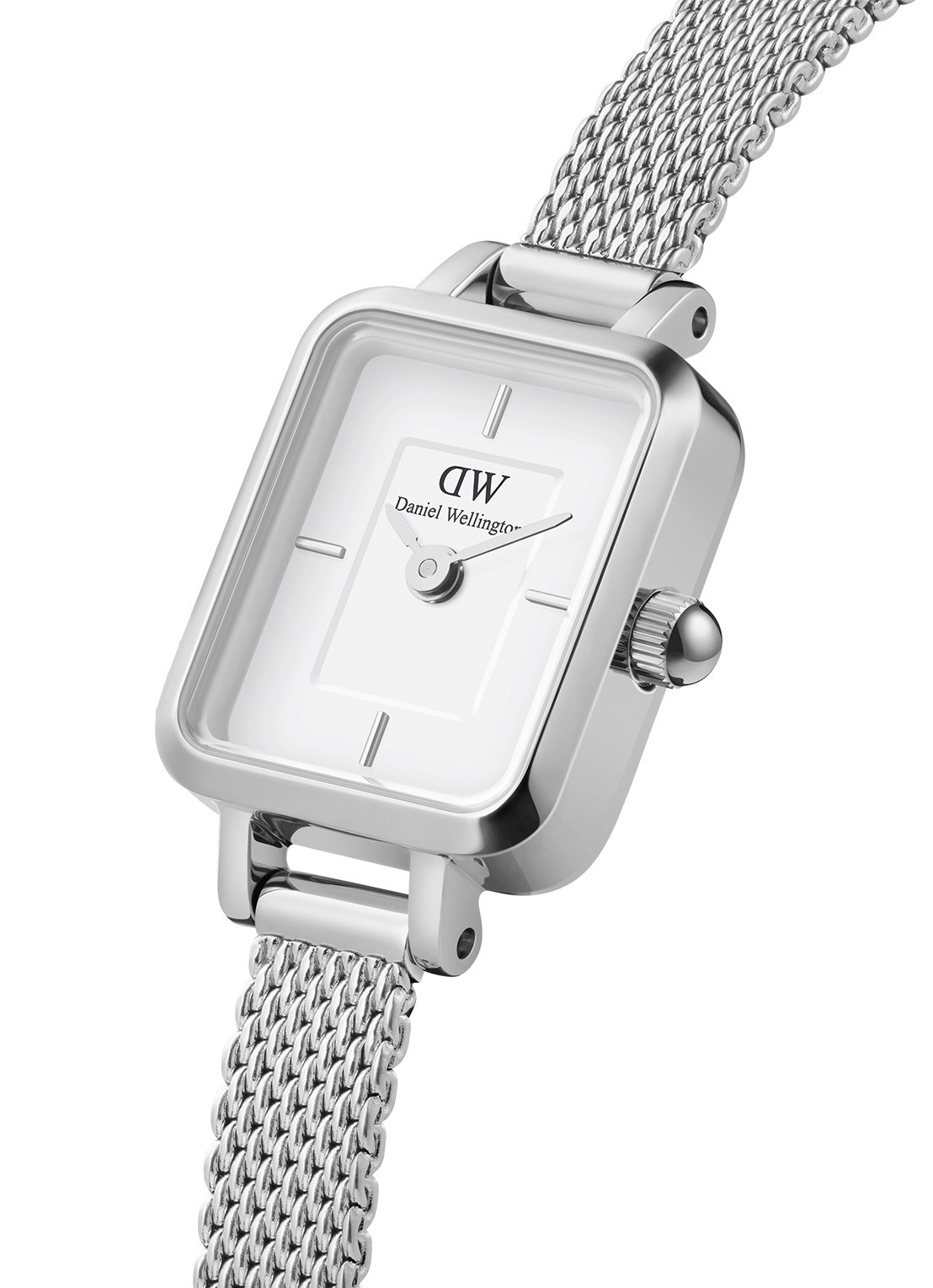 Daniel Wellington Quadro Mini horloge DW00100726 - detail 3 zilver