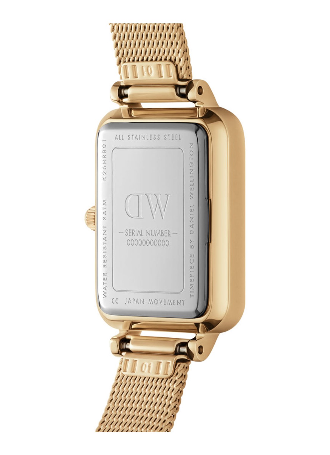 Daniel Wellington Quadro Pressed Evergold horloge DW00100556 - detail 3 goud