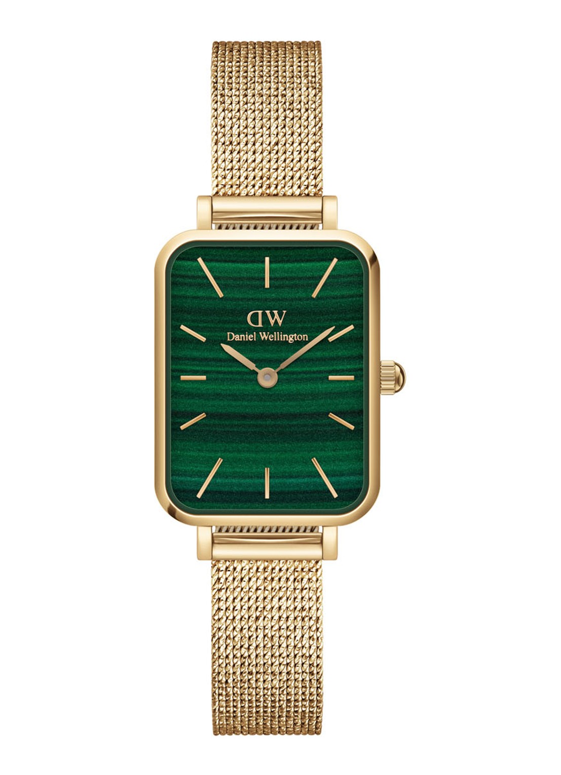 Daniel Wellington Quadro Pressed Evergold horloge DW00100561 - voorkant goud