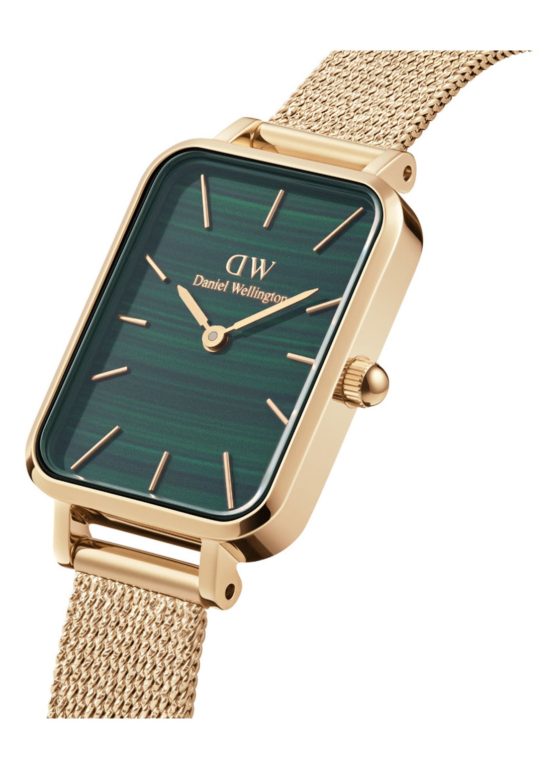 Daniel Wellington Quadro Pressed Evergold horloge DW00100561 - voorkant 2 goud