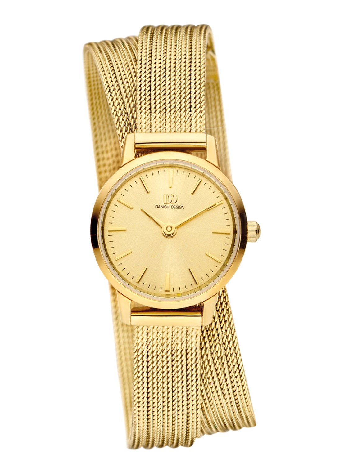 Danish Design Akilia Mini Swing horloge IV86Q1268 - voorkant goud