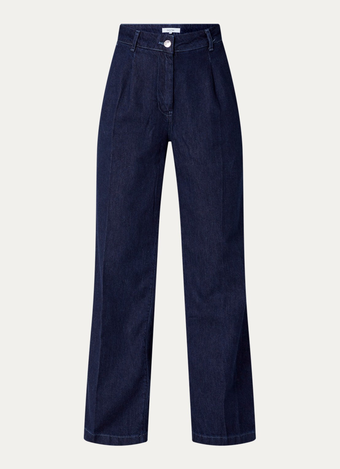 Dante 6 Jules high waist wide leg jeans met donkere wassing - voorkant indigo