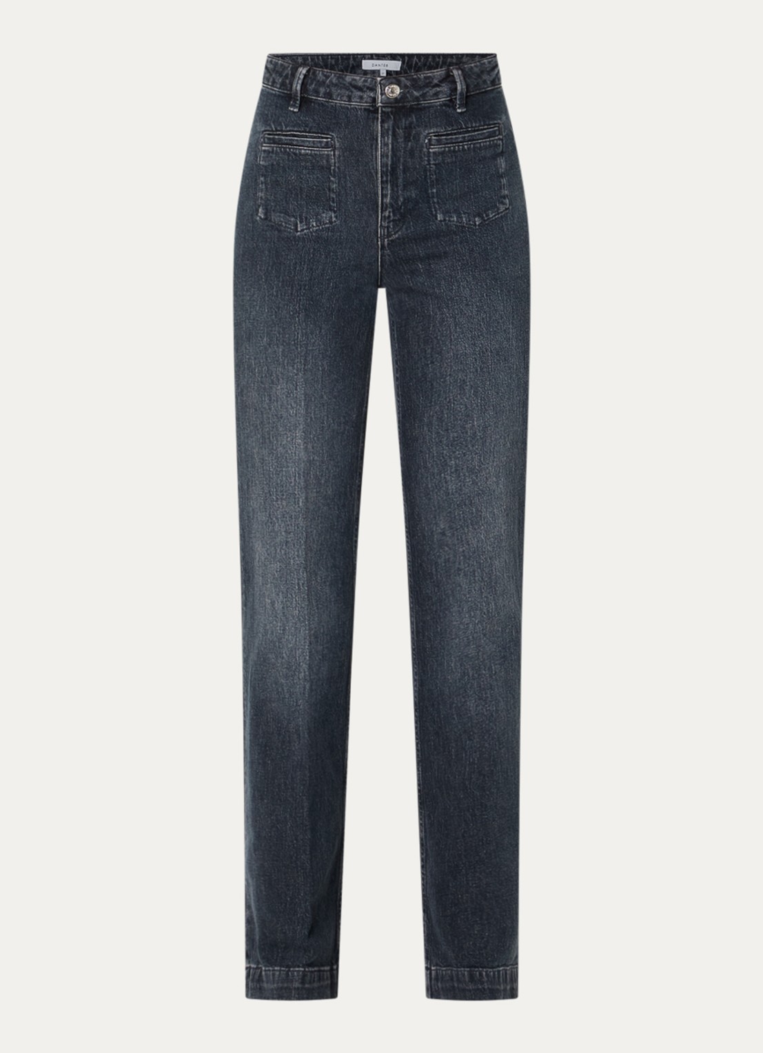 Dante 6 Kendell mid waist flared jeans met gekleurde wassing - voorkant 3 antraciet