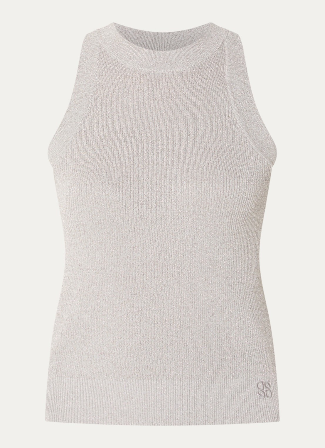 Dante 6 Noki tanktop met metallic finish - voorkant zilver
