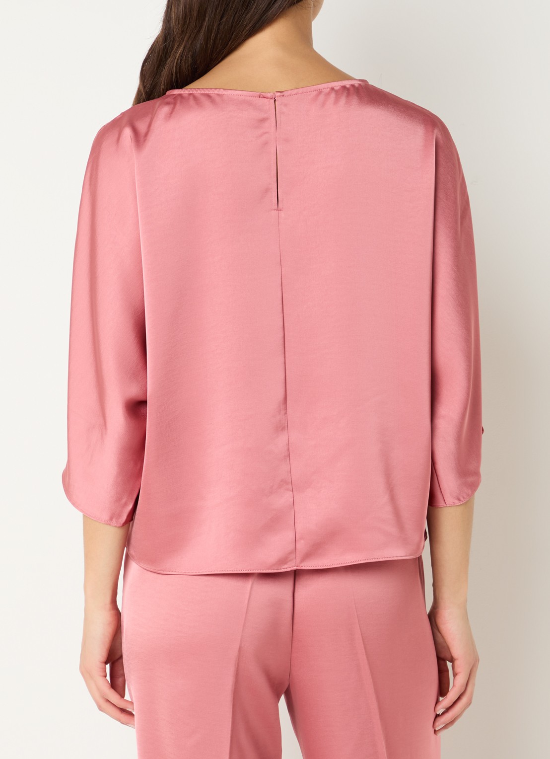 Dante 6 Risette top van satijn  - achterkant 4 roze