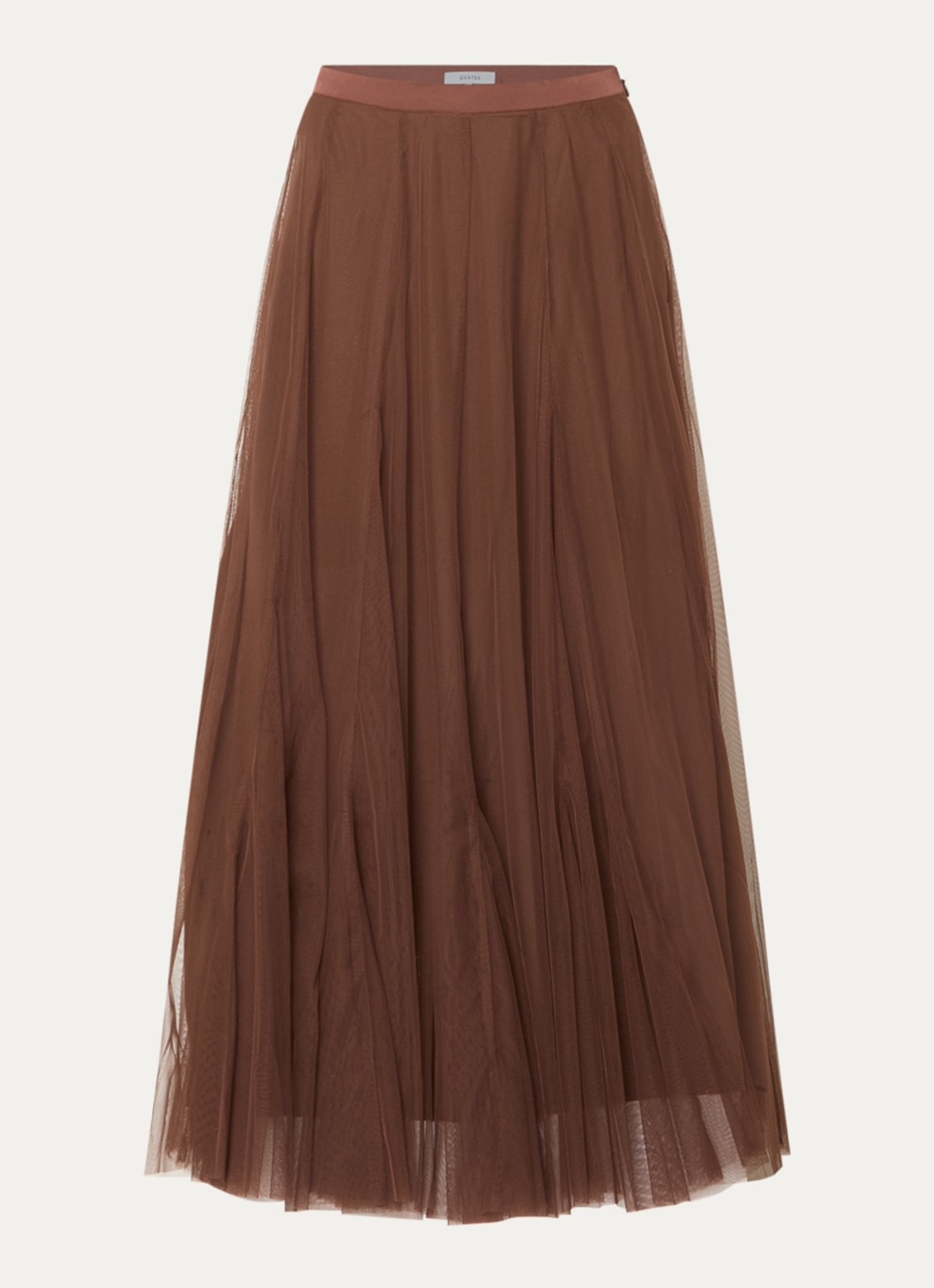 Dante 6 Taryn maxi rok van tule - voorkant bruin