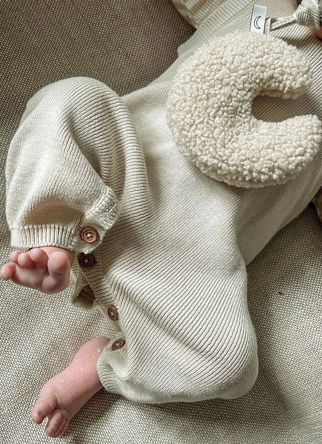 Dappermaentje Teddy speendoekje - voorkant 2 beige