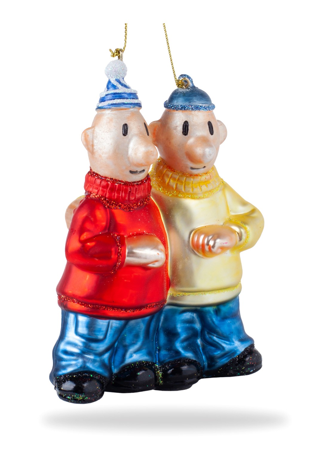 De Ballen Uit Buurman & Buurman kersthanger 12 cm - voorkant 2 rood