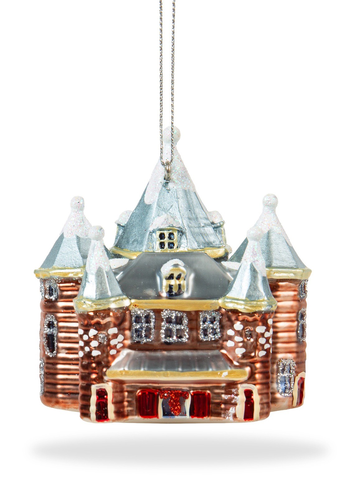 De Ballen Uit De Waag kersthanger 6 cm - voorkant bruin