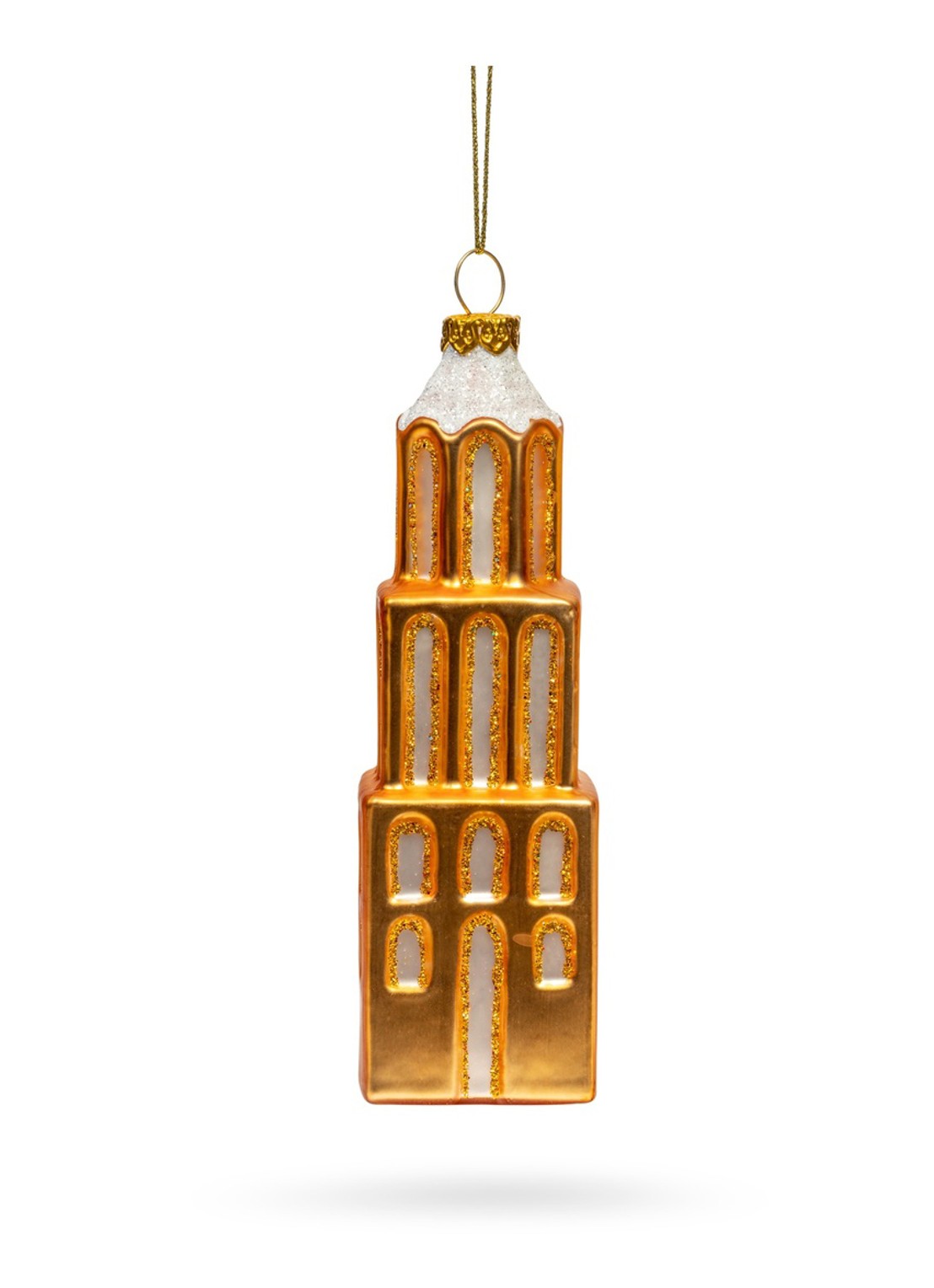 De Ballen Uit Domtoren kersthanger 13,6 cm - voorkant goud